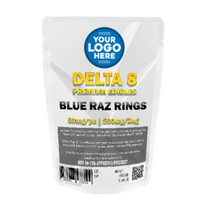 Infused Blue Raspberry Rings - White Label - 500mg